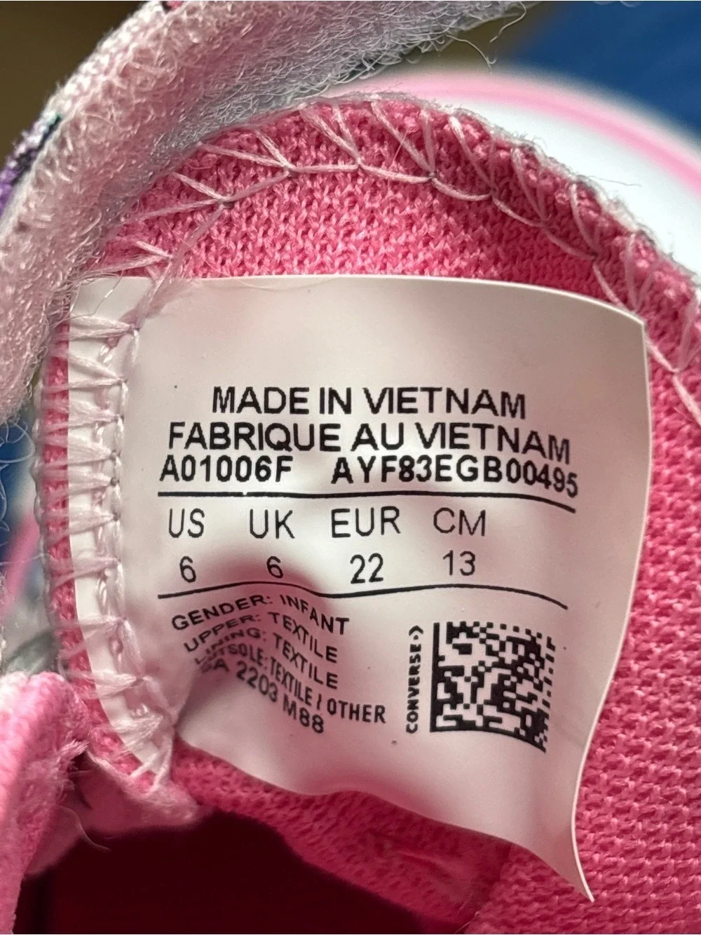 Converse Kids' Unicorn Sneakers Size 5 & 6 2 pairs